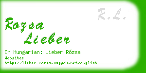 rozsa lieber business card