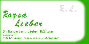 rozsa lieber business card